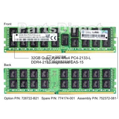 753222-B21 Оперативная память HP Enterprise 32 Гб DDR4 2133 МГц