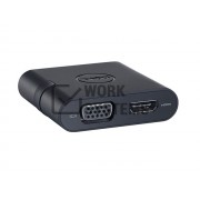 Dell Adapter - USB-C to HDMI/VGA/Ethernet/USB 3.0 DA200 [470-ABRY]