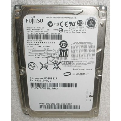Жесткий диск Fujitsu 442119-001 80Gb 5400 SATA 2,5" HDD