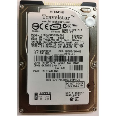 Жесткий диск Hitachi 0A25838 60Gb 5400 IDE 2,5" HDD