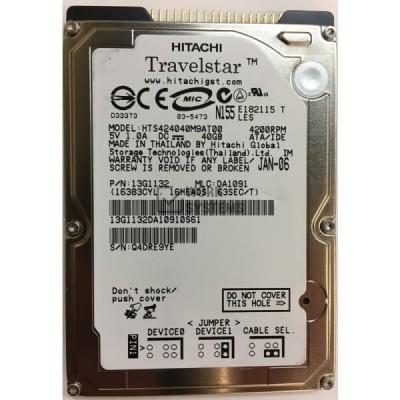 Жесткий диск Hitachi 13G1132 40Gb 4200 IDE 2,5" HDD