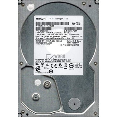 Жесткий диск Hitachi HDS721075CLA332 750Gb 7200 SATAII 3.5" HDD