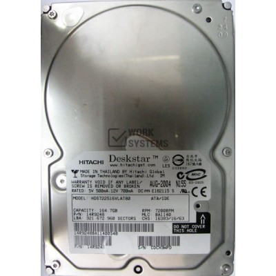 Жесткий диск Hitachi HDS722516VLAT80 164,7Gb 7200 IDE 3.5" HDD