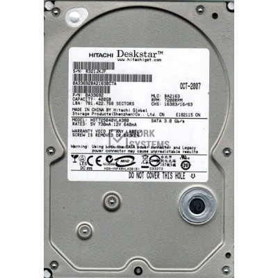 Жесткий диск Hitachi HDT725040VLA380 400Gb 7200 SATAII 3.5" HDD