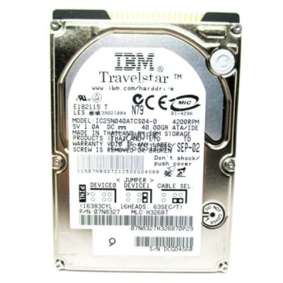 Жесткий диск IBM 07N8327 40Gb 4200 IDE 2,5" HDD