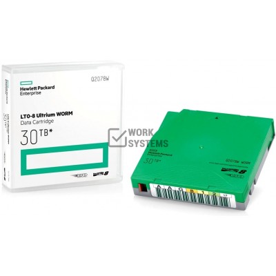 Картридж HP LTO-8 ULTRIUM 30 TB WORM 20 DATA CART CUSTOM LABELED WITH CASE [Q2078WL]
