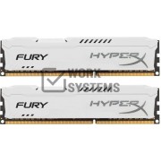 Оперативная память KINGSTON 8GB (2X4GB) PC3-12800 HYPERX FURY WHITE [HX316C10FWK2/8]