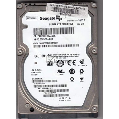 Жесткий диск Seagate 9HH134 500Gb 5400 SATAII 2,5" HDD