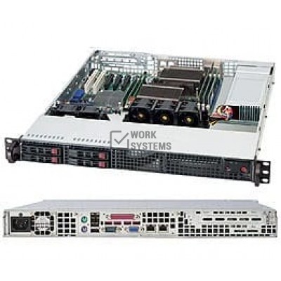 Supermicro 111TQ-600CB 1U RACKMOUNT 4BAY BLACK 441W 3XFAN I/O REAR WINDOW [CSE-111TQ-600CB]