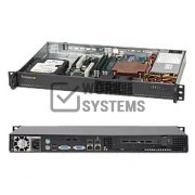 Supermicro 510-203B 1U 3.5 inch Int 4-Bay 2.5 inch 200W FH Slot with 5LED Power Softwa[CSE-510-203