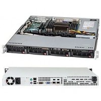 Supermicro SuperChassis SC813MTQ-441CB System Cabinet - Rack-mountable - Black - 1U[CSE-813MTQ-441C