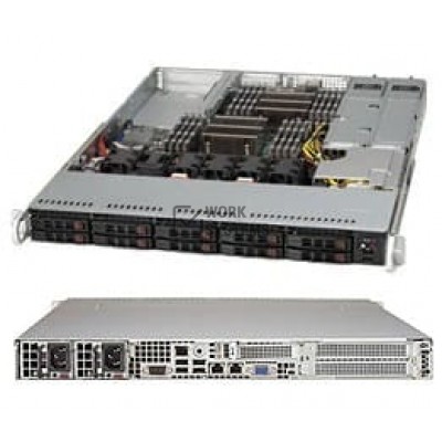 Supermicro SuperChassis 116AC-R700WB (Black) - Rack-mountable - Black - 1U - 10 x B[CSE-116AC-R700W