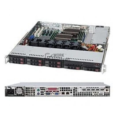 Supermicro SuperChassis 113TQ-563CB System Cabinet - Rack-mountable - Black - 1U - 8[CSE-113TQ-563C