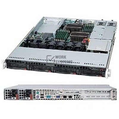 Supermicro Case 1U 500W 80PLUS 4x3.5inch Hot Swap SAS/SATA Black Retail [CSE-815TQ-R500UB]