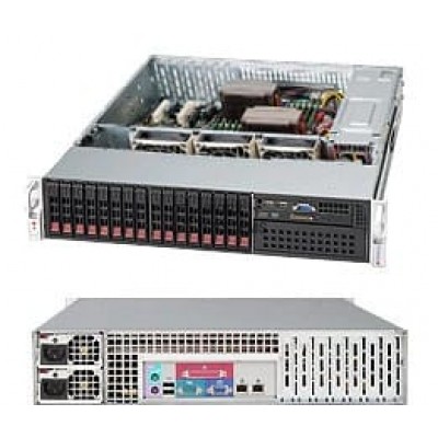 Supermicro Case 213A-R900LPB chassis with two Seagate 73GB 2.5 SAS HDD [CSE-213A-R900LPB-MC073]