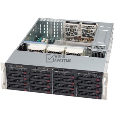Supermicro Case Cse-836E26-R1200B 3U 1200W 16X 3.5 Bays Slim [CSE-836E26-R1200B]