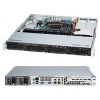 Supermicro Cse-813MFTQ-R400CB 1U 400W 4X3.5SAS2 SATA Bays USB Slim DVD Black [CSE-813MFTQ-R400CB]
