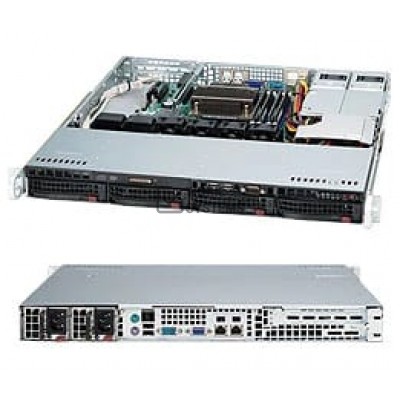 Supermicro SuperChassis SC813MTQ-R400CB System Cabinet - Rack-mountable - Black - [CSE-813MTQ-R400C