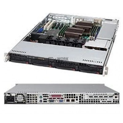 Supermicro SuperChassis SC815TQ-563CB Rackmount Enclosure - Rack-mountable - Black -[CSE-815TQ-563C