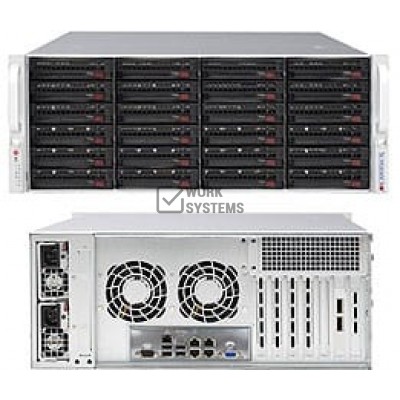 Supermicro 4U RM BLACK 24BAY 1280W RPS EATX/ATX SC846B WITH 2 EXPANDERS [CSE-846BE26-R1K28B]