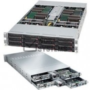 Supermicro Rackmount Enclosure - 2U - Rack-mountable - 12 Bays - 1200W - Black [CSE-827B-R1200B]