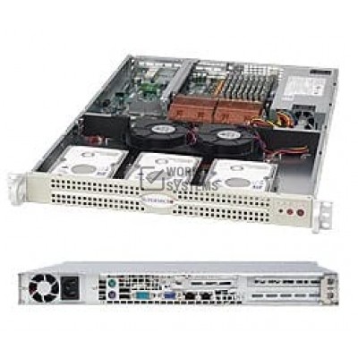 Supermicro SC812L-520UB Chassis - Rack-mountable - Black [CSE-812L-520UB]