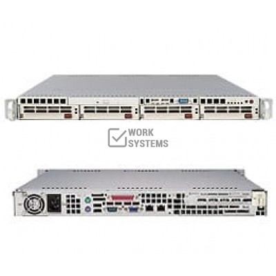 Supermicro SC813MFT-300C Chassis - 1U - Rack-mountable - 5 Bays - 300W - Beige [CSE-813MFT-300C]