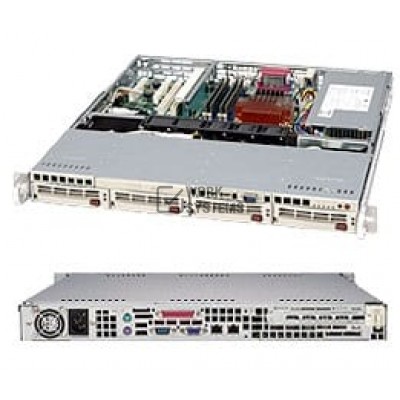 Supermicro SuperChassis SC813MS-520CB System Cabinet - Rack-mountable - Black - 1U -[CSE-813MS-520C