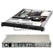 Supermicro SuperChasis 811L-600B System Cabinet - Rack-mountable - Black - 1U - 2 x Ba[CSE-811L-600