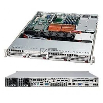 Supermicro SC815S-R650B Chassis - 1U - Rack-mountable - 6 Bays - 650W - Black [CSE-815S-R650B]