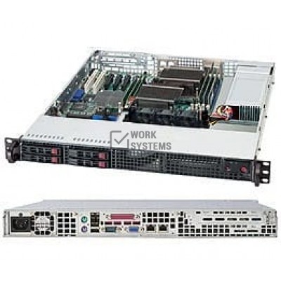 Supermicro SuperChassis 111LT-360CB System Cabinet - Rack-mountable - Black - 1U - 4[CSE-111LT-360C