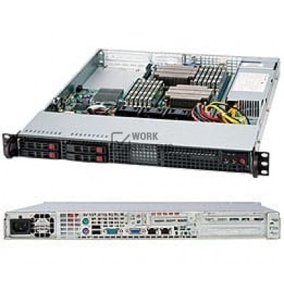 Supermicro SuperChassis 111LT-360UB System Cabinet - Rack-mountable - Black -1U [CSE-111LT-360UB]