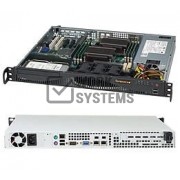 Supermicro SuperChassis 512F-600B System Cabinet - Rack-mountable - Black - 1U [CSE-512F-600B]