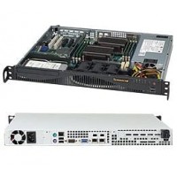 Supermicro SuperChassis 512F-600B System Cabinet - Rack-mountable - Black - 1U [CSE-512F-600B]