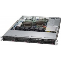 Supermicro SuperChassis 815TQ-R654CB (Black) - Rack-mountable - Black - 1U - 4 x Ba[CSE-815TQ-R654C