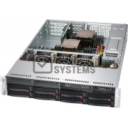 Supermicro SuperChassis 825TQ-R740WB (Black) - Rack-mountable - Black - 2U - 10 x B[CSE-825TQ-R740W