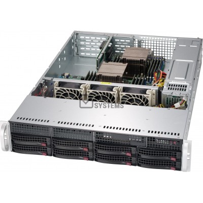 Supermicro SuperChassis 825TQ-R740WB (Black) - Rack-mountable - Black - 2U - 10 x B[CSE-825TQ-R740W