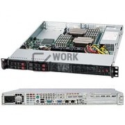 Supermicro SuperChassis SC111LT-330UB System Cabinet - Rack-mountable - Black - 1U -[CSE-111LT-330U