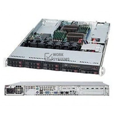 Supermicro SuperChassis Rackmount Enclosure - Rack-mountable - Black - 1U - 9 x Bay [CSE-113TQ-563U