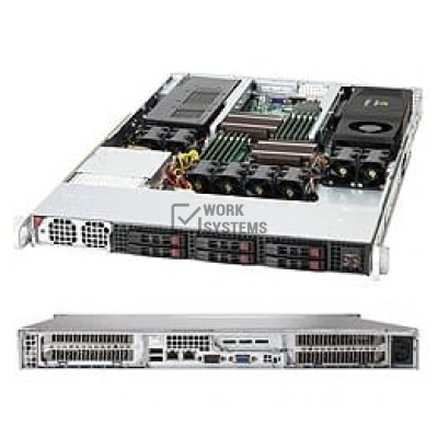 Supermicro SuperChassis SC118G-1400B System Cabinet - Rack-mountable - Black - 1U - 6[CSE-118G-1400