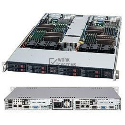 Supermicro SuperChassis SC809T-1200B Rackmount Enclosure - 1U - Rack-mountable - 8 Ba[CSE-809T-1200