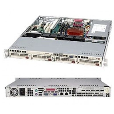 Supermicro SC813S-500C Chassis - Rack-mountable - Black [CSE-813S-500CB]