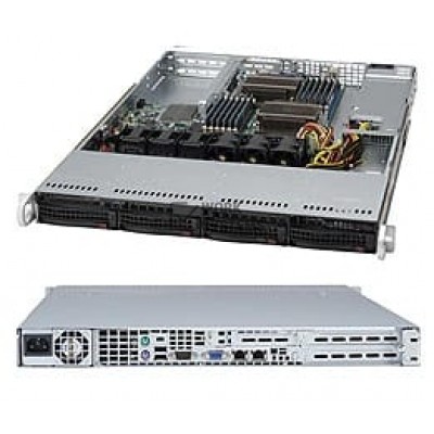 Supermicro SuperChassis SC815T-330UB System Cabinet - Rack-mountable - Black - 1U - 4[CSE-815T-330U