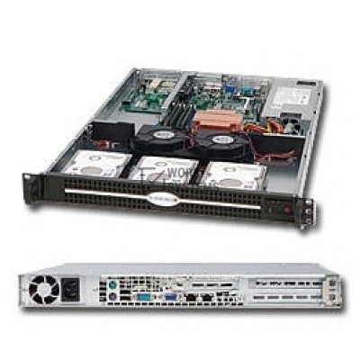 Supermicro SuperChasssis SC812L-600UB System Cabinet - Rack-mountable - Black - 1U - [CSE-812L-600U
