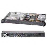 Supermicro SuperServer Intel Atom N2800 200W 1U Rackmount Server Barebone System (Black[SYS-5017A-E