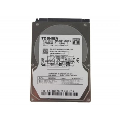 Жесткий диск Toshiba 3YRW5 250Gb 7200 SATAII 2,5" HDD