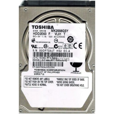 Жесткий диск Toshiba MK2556GSY 250Gb 7200 SATAII 2,5" HDD