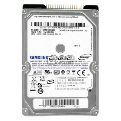 Жесткий диск Samsung HM080GC 80Gb 5400 IDE 2,5" HDD