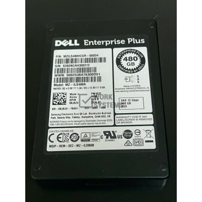 KJ8JV Накопитель Dell 480GB SAS 12Gbps Enterprise Plus SSD