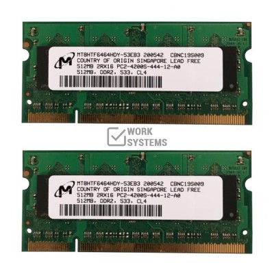 Оперативная память Micron MT8HTF6464HDY-53EB3 DDRII 512Mb